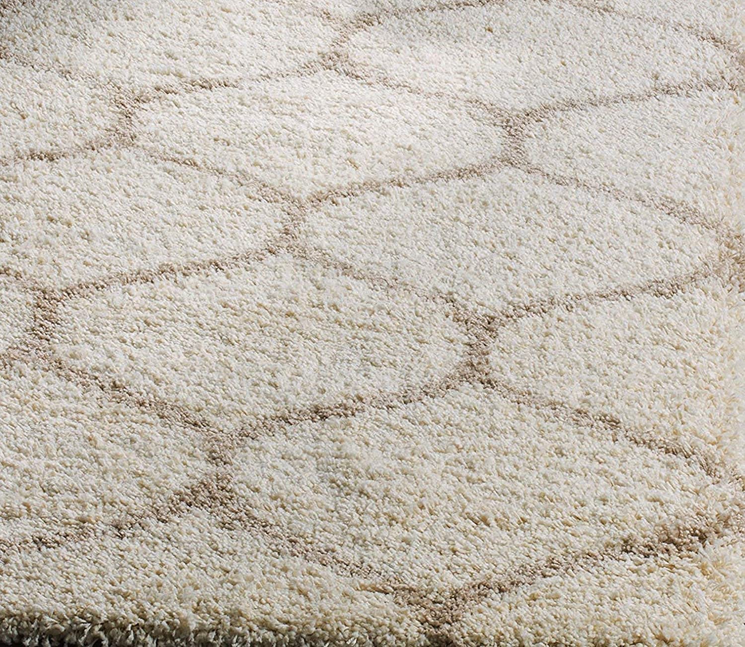 Howda – Cream & Brown Shag Rug