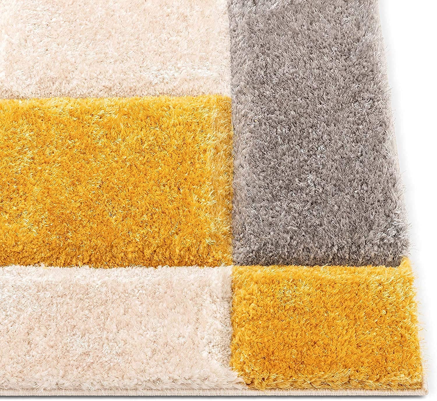 Tetris – Yellow Shag Rug