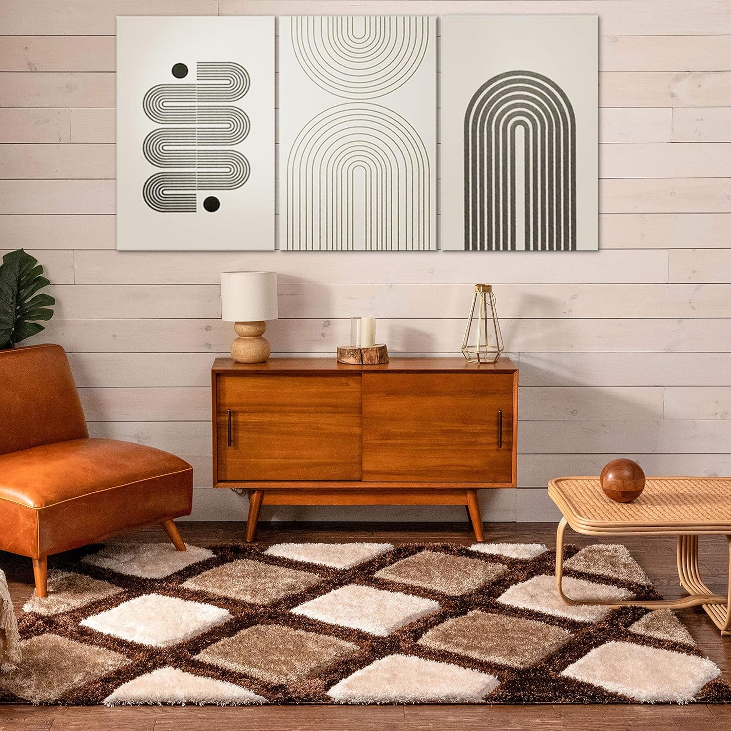 Steps – Cream Shag Rug