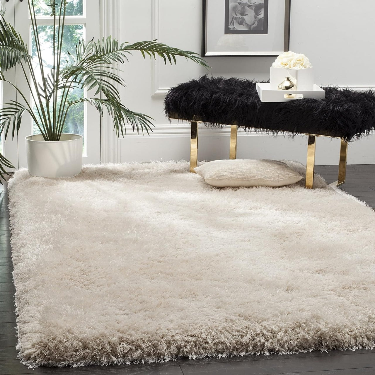 Luxe – Cream Shag Rug