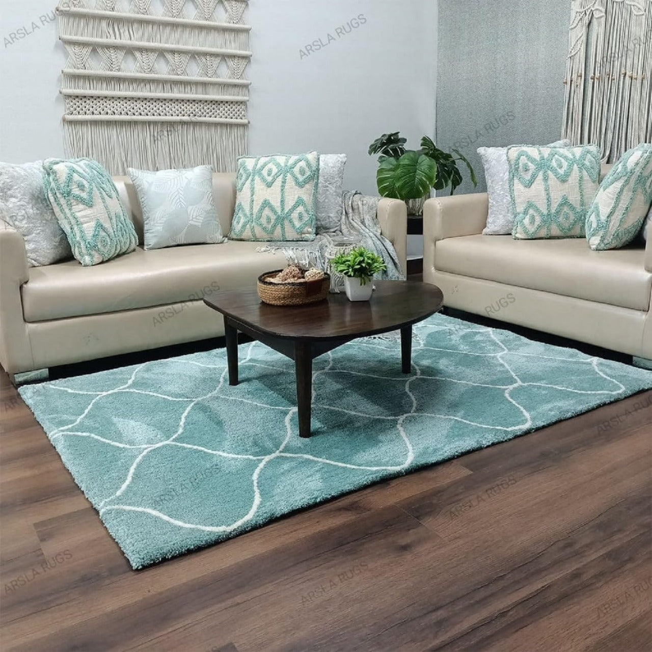 Howda – Light Blue Shag Rug