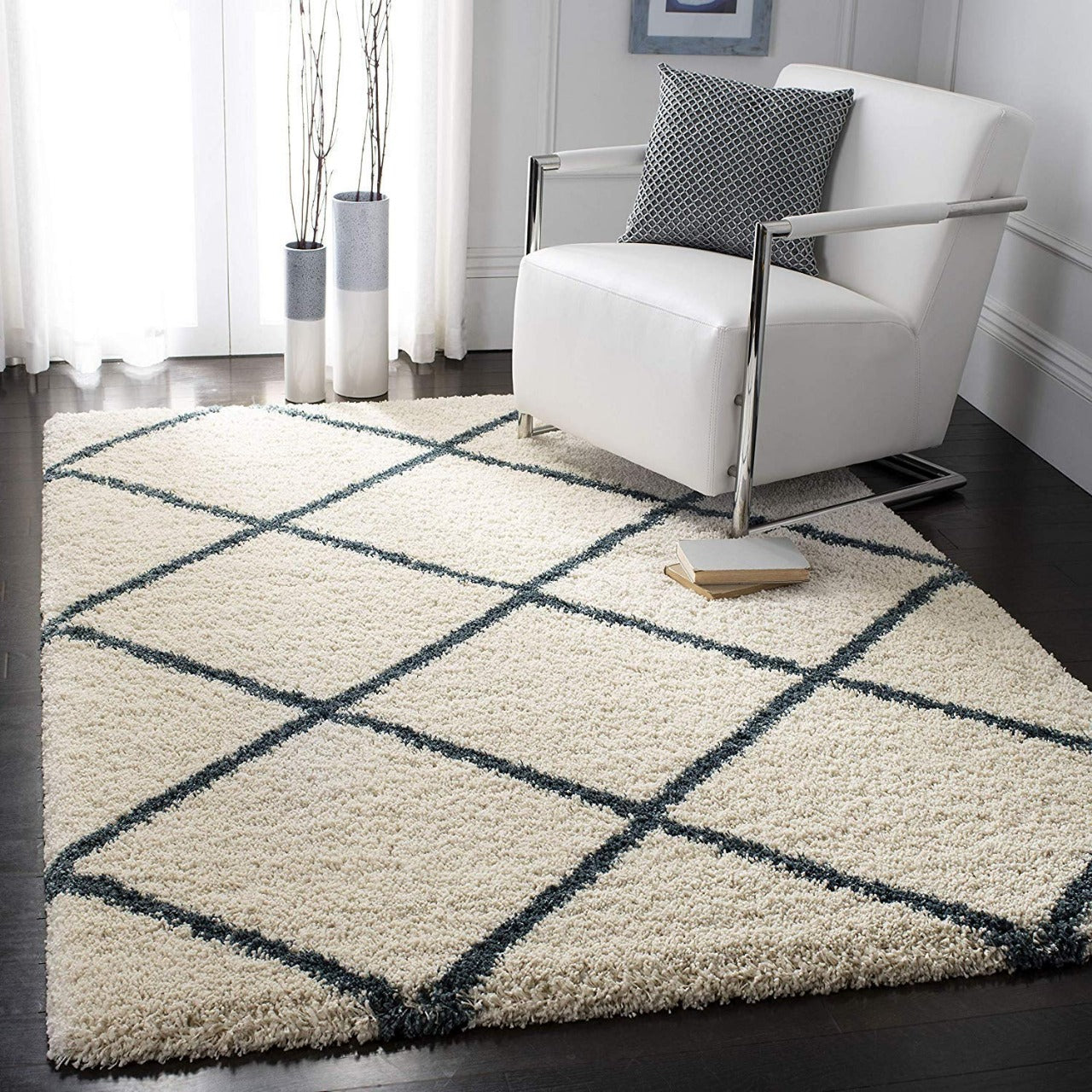 Web – Beige Shag Rug