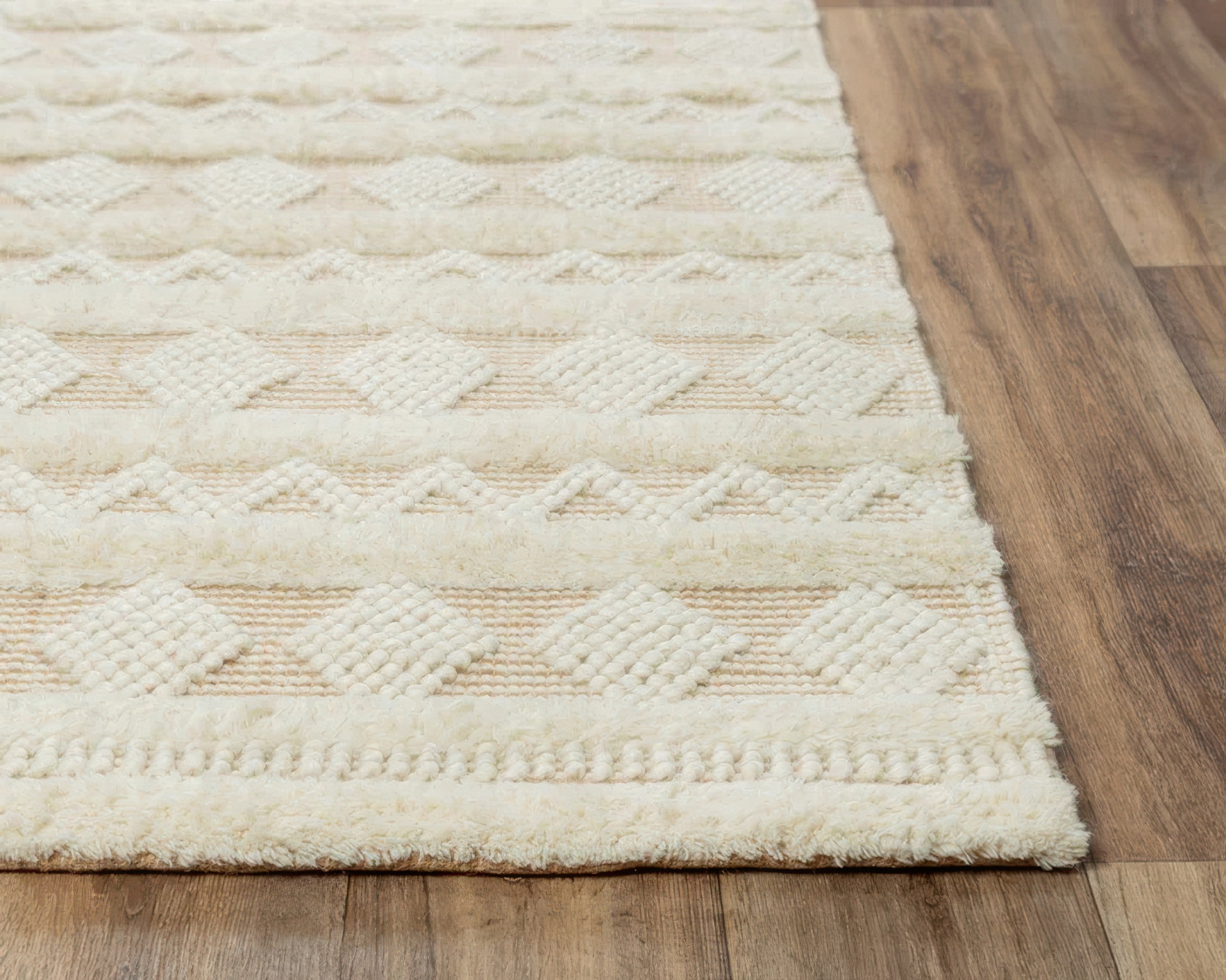 Web – Cream & Brown Wool Carpet