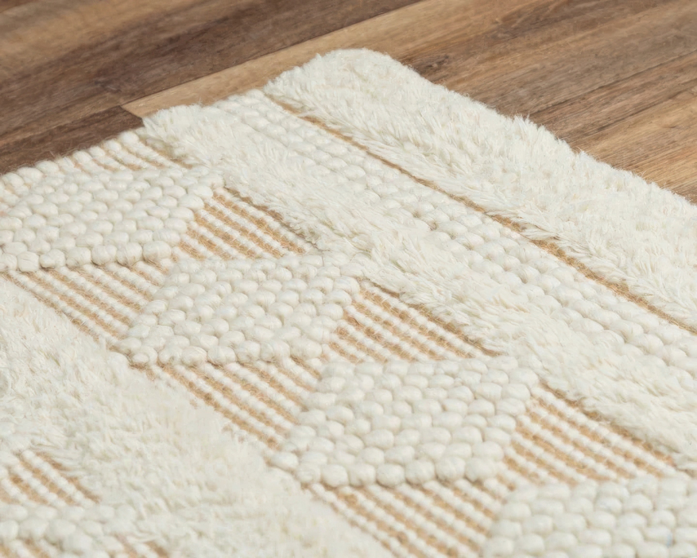 Web – Cream & Brown Wool Carpet