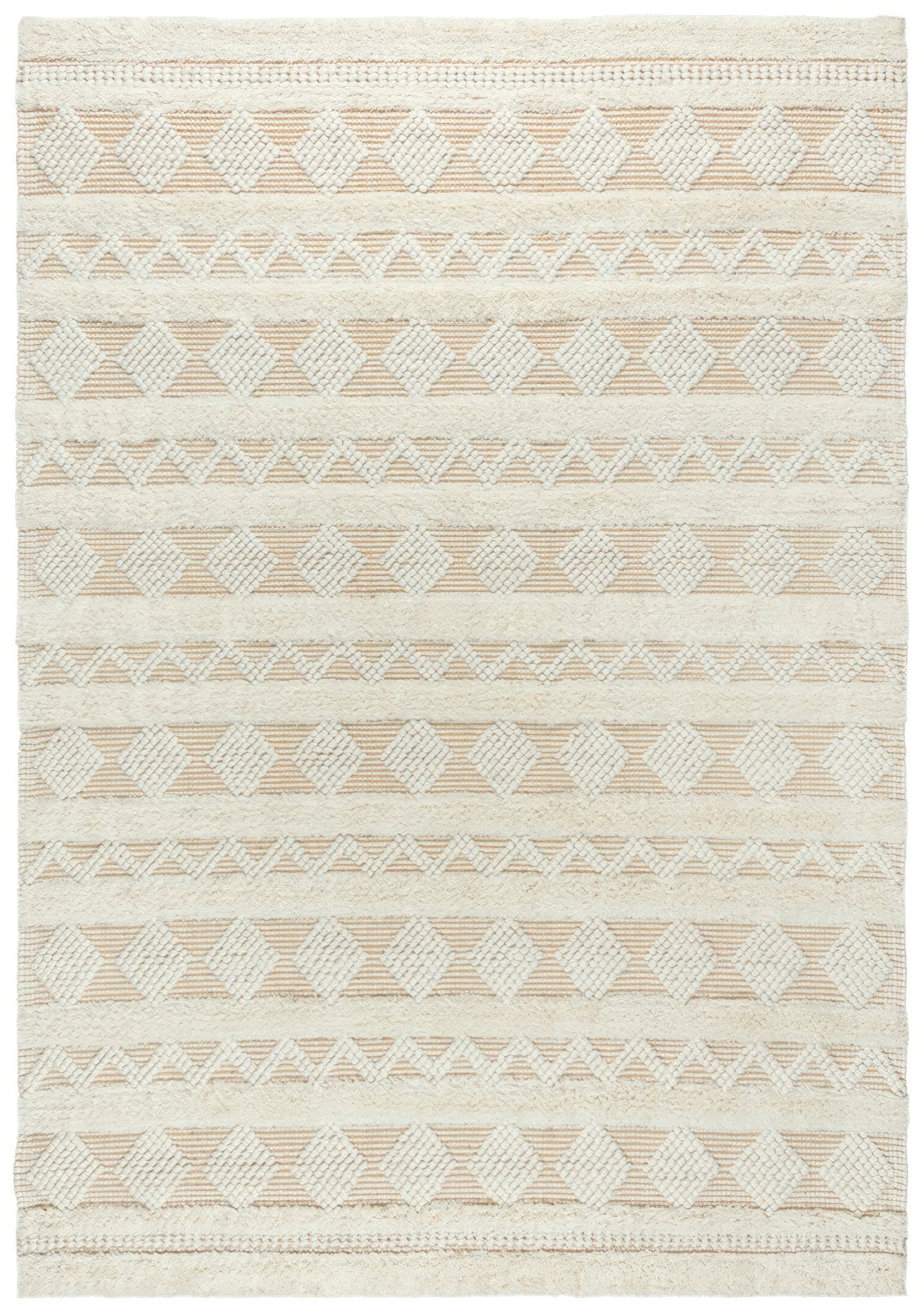 Web – Cream & Brown Wool Carpet
