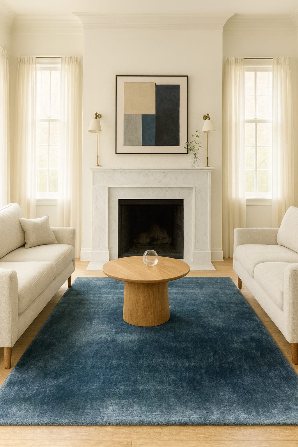 Silk Blue – Handloom Silk Carpet