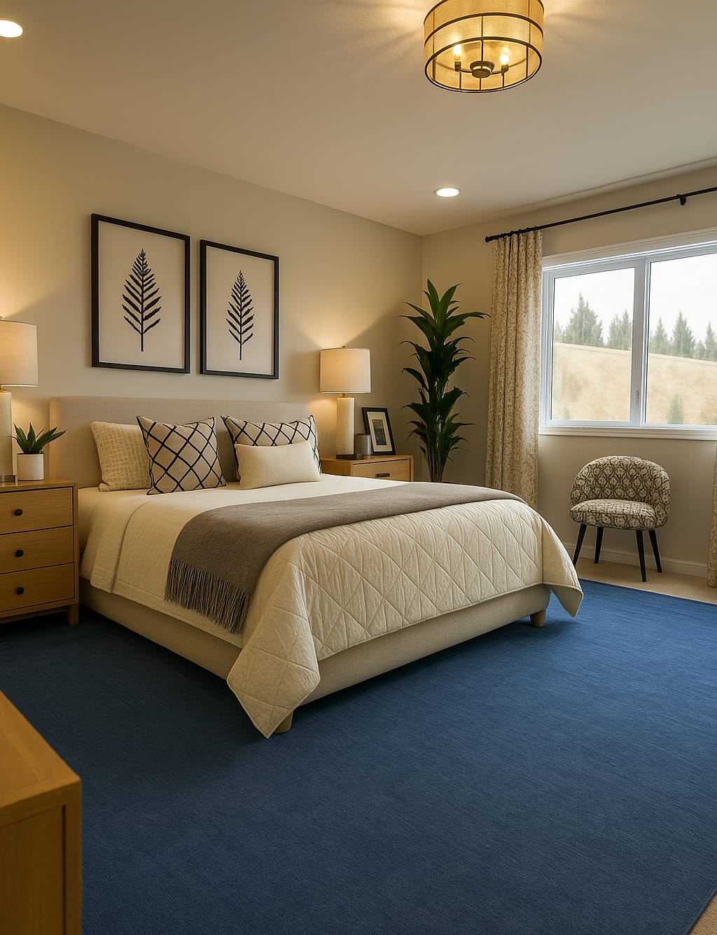 Solid Blue – Handloom Wool Carpet