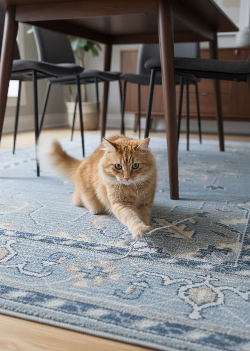 Zaki – Blue Hand-Tufted Wool Carpet