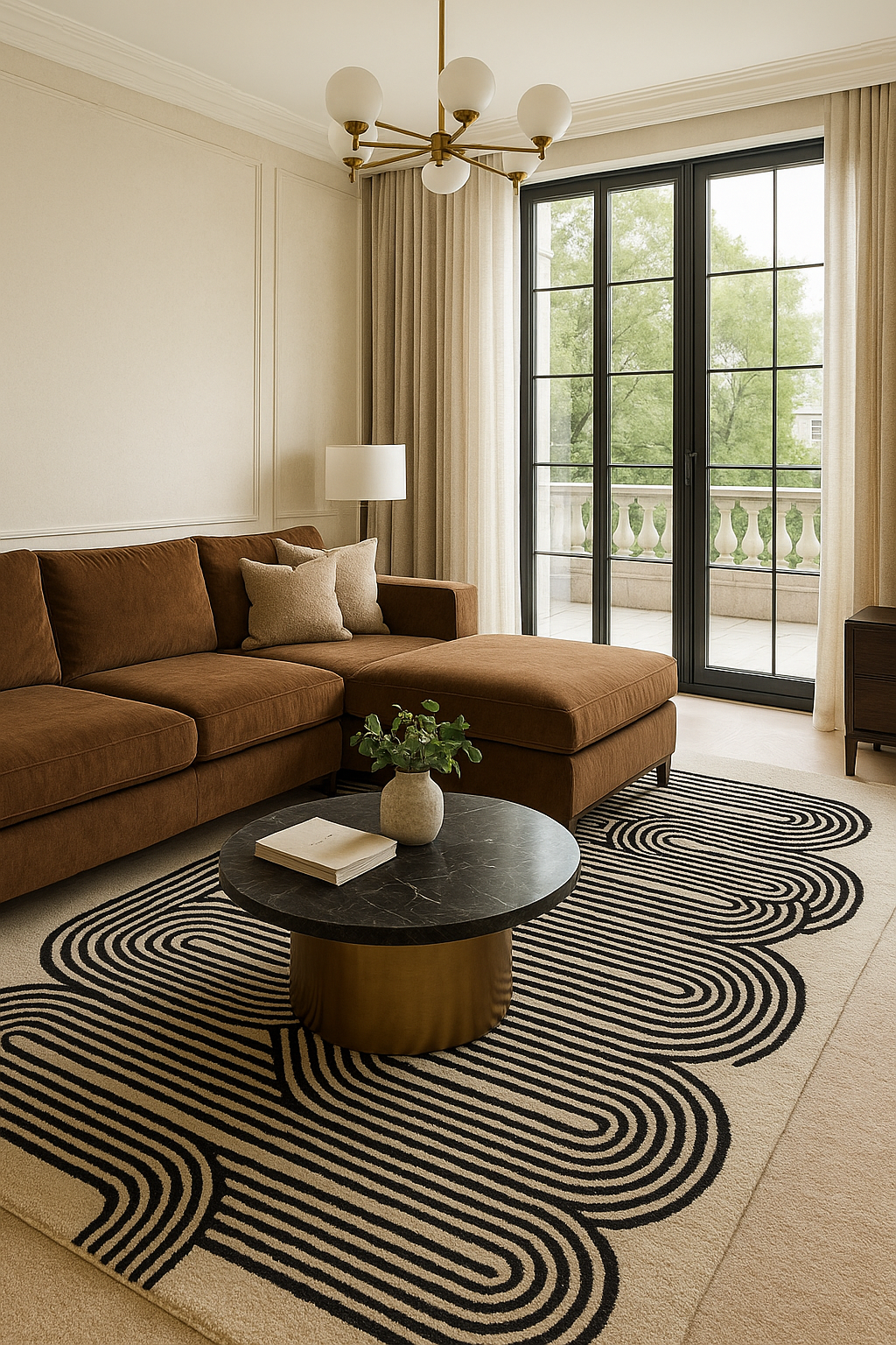 Embrace – Cream & Black Hand-Tufted Carpet