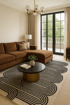 Embrace – Cream & Black Hand-Tufted Carpet