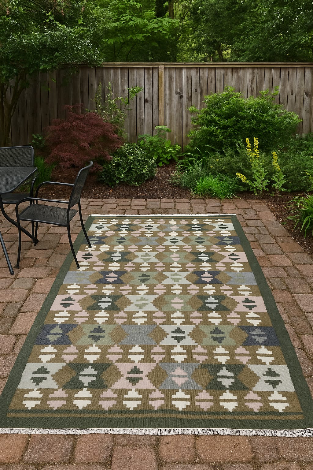 Gul – Multicolor Wool Dhurrie Carpet