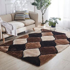 Pebbles – Cream & Brown Shag Rug