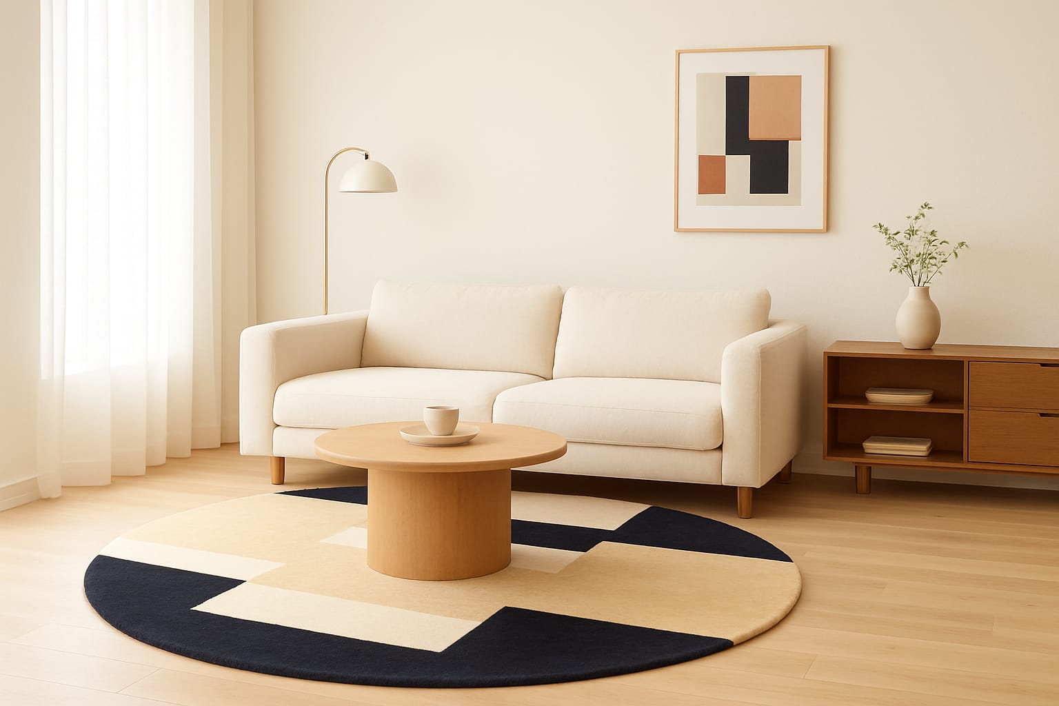 March – Black & Dark Green Handloom Wool Carpet