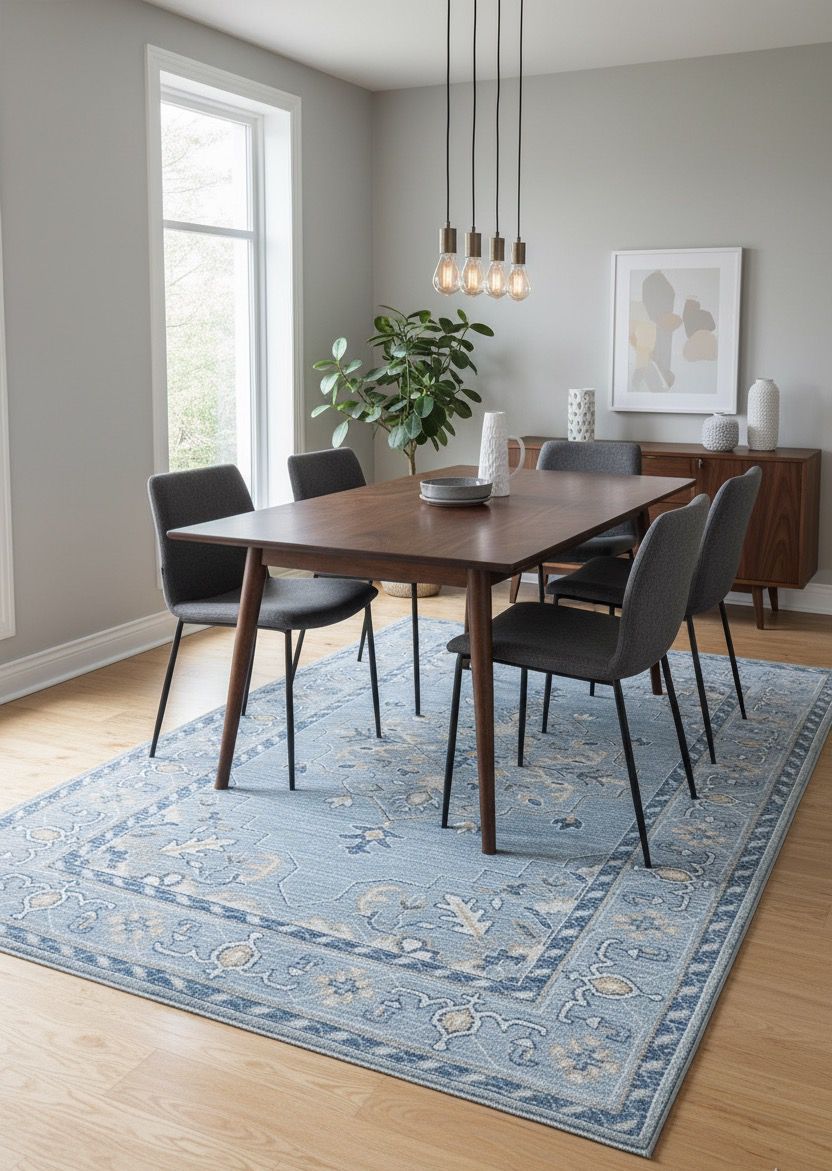 Zaki – Blue Hand-Tufted Wool Carpet