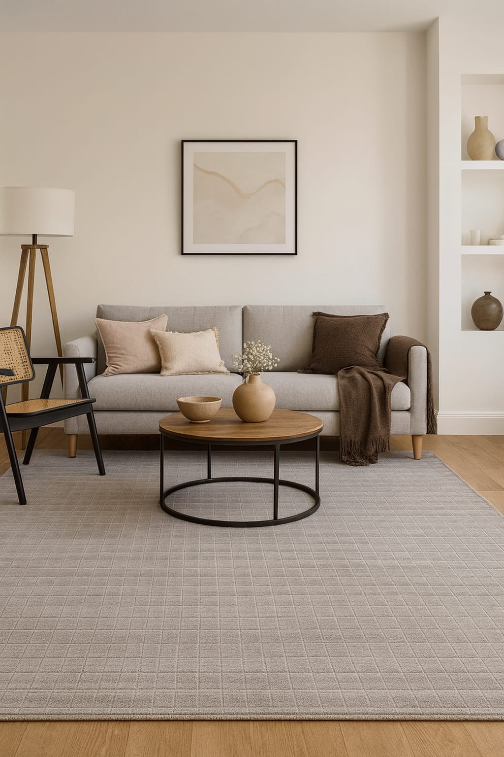 Medley – Beige Handloom Silk Carpet