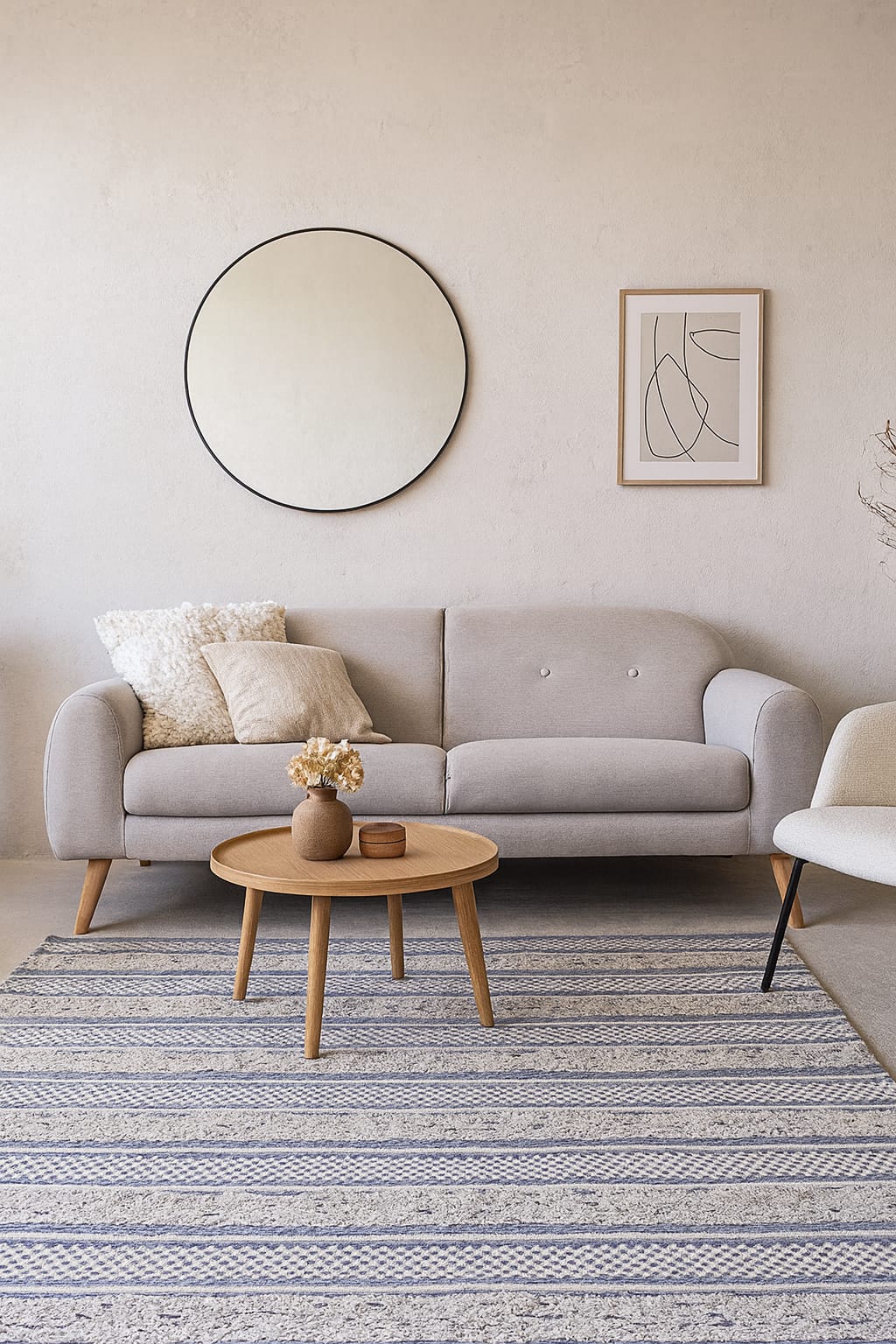 Triads – Spruce Wool Dhurrie Carpet