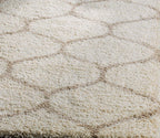 Howda – Cream & Brown Shag Rug
