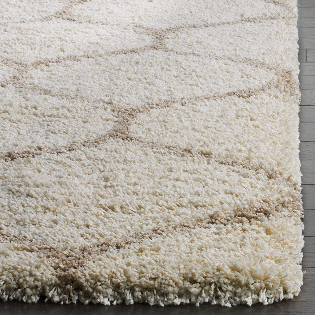 Howda – Cream & Brown Shag Rug