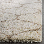 Howda – Cream & Brown Shag Rug