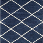 Web – Dark Blue Shag Rug