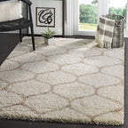 Howda – Cream & Brown Shag Rug