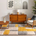 Tetris – Yellow Shag Rug