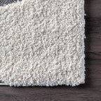 Snail – Cream & Charcoal Shag Rug