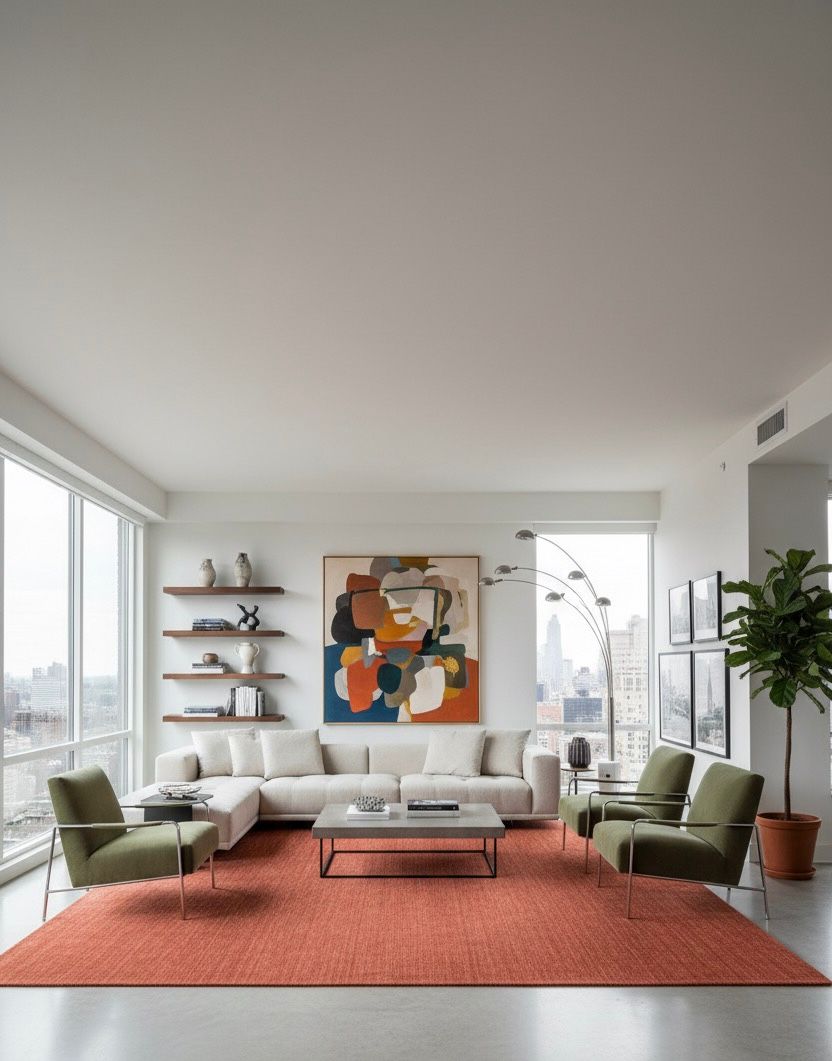 Solid Rust – Handloom Wool Carpet