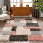 Tetris – Pink Shag Rug