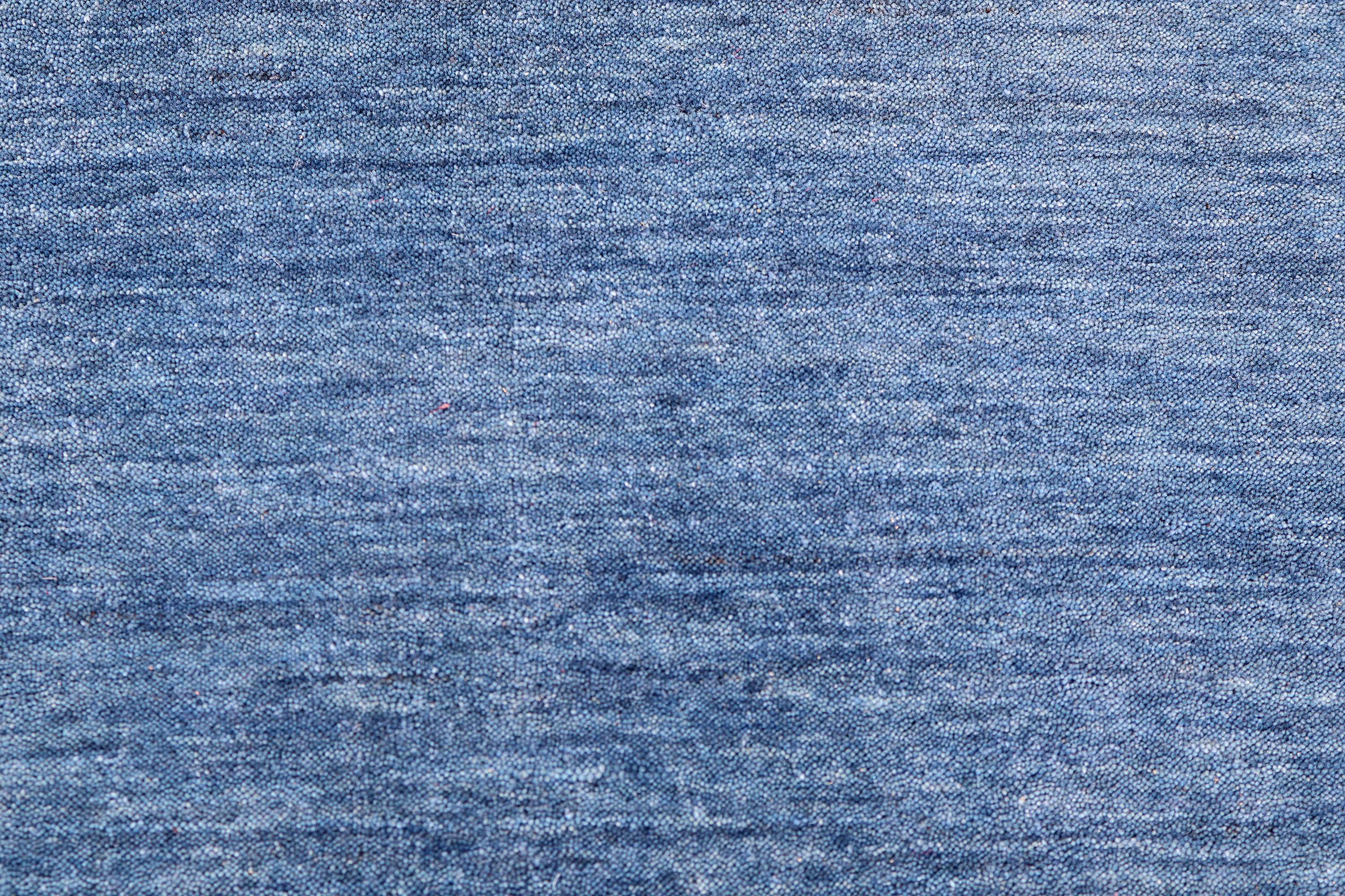 Solid Blue – Handloom Wool Carpet