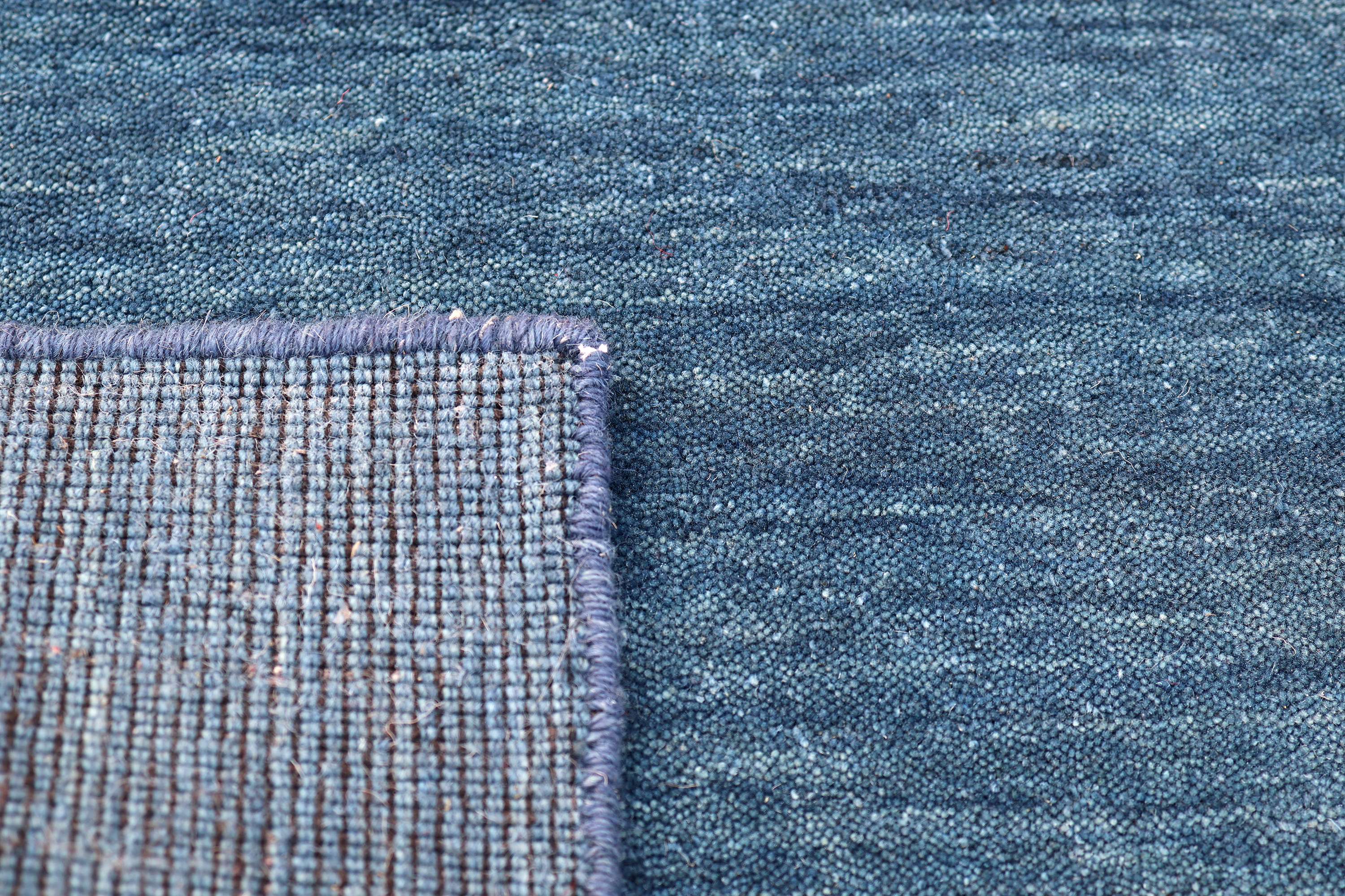Solid Blue – Handloom Wool Carpet