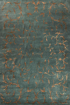 Brilliance – Green & Rose Gold Hand-Knotted Wool & Silk Carpet
