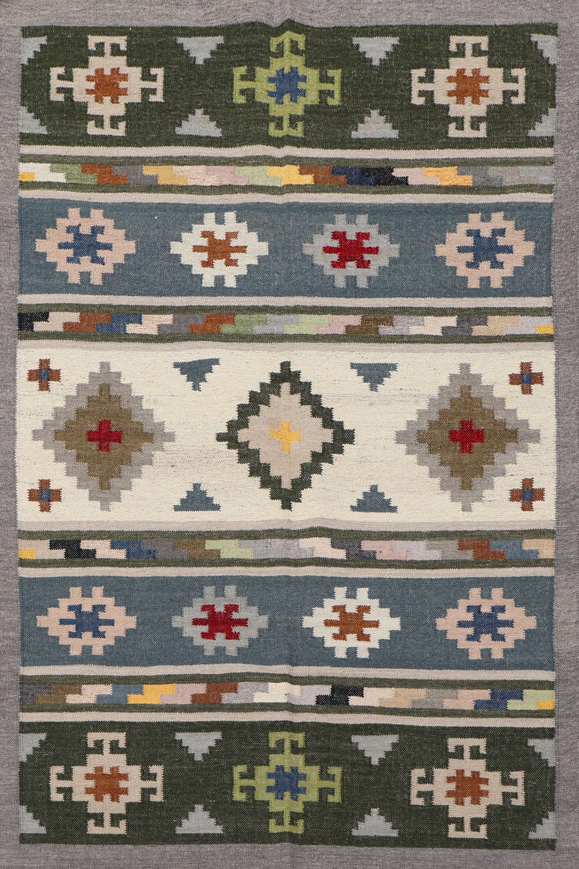 Fiq – Multicolor Wool Dhurrie Carpet