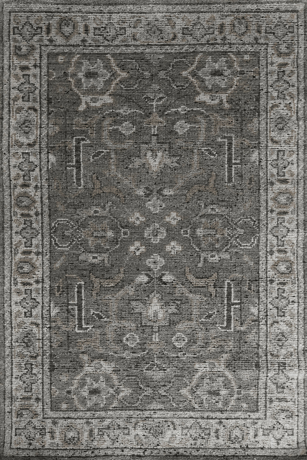 Zarm – Dark Green Hand-Knotted Wool Carpet