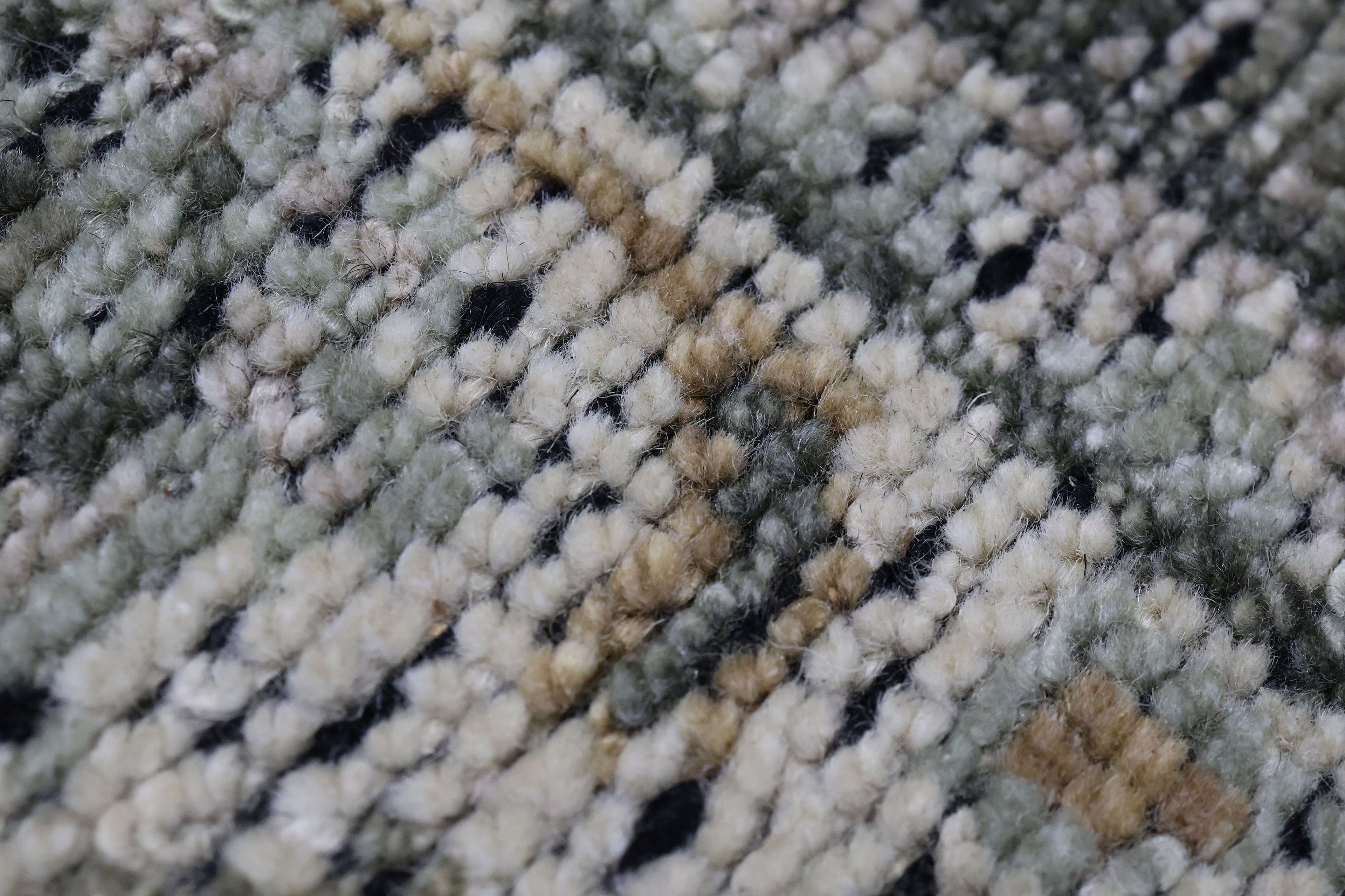 Zarm – Dark Green Hand-Knotted Wool Carpet