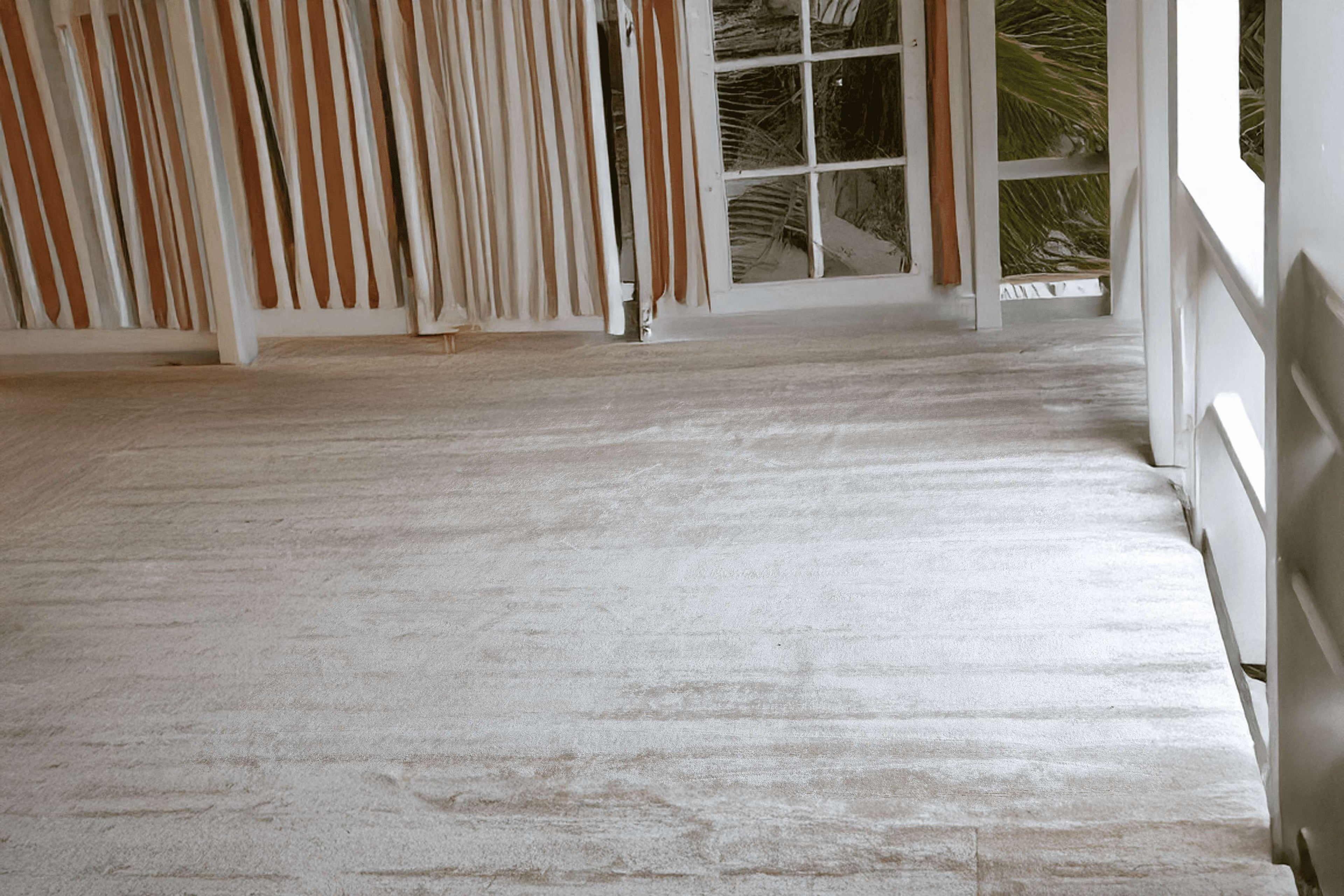 Trapez – Cream Hand-Knotted Wool & Silk Carpet