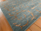 Brilliance – Green & Rose Gold Hand-Knotted Wool & Silk Carpet