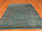 Brilliance – Green & Rose Gold Hand-Knotted Wool & Silk Carpet