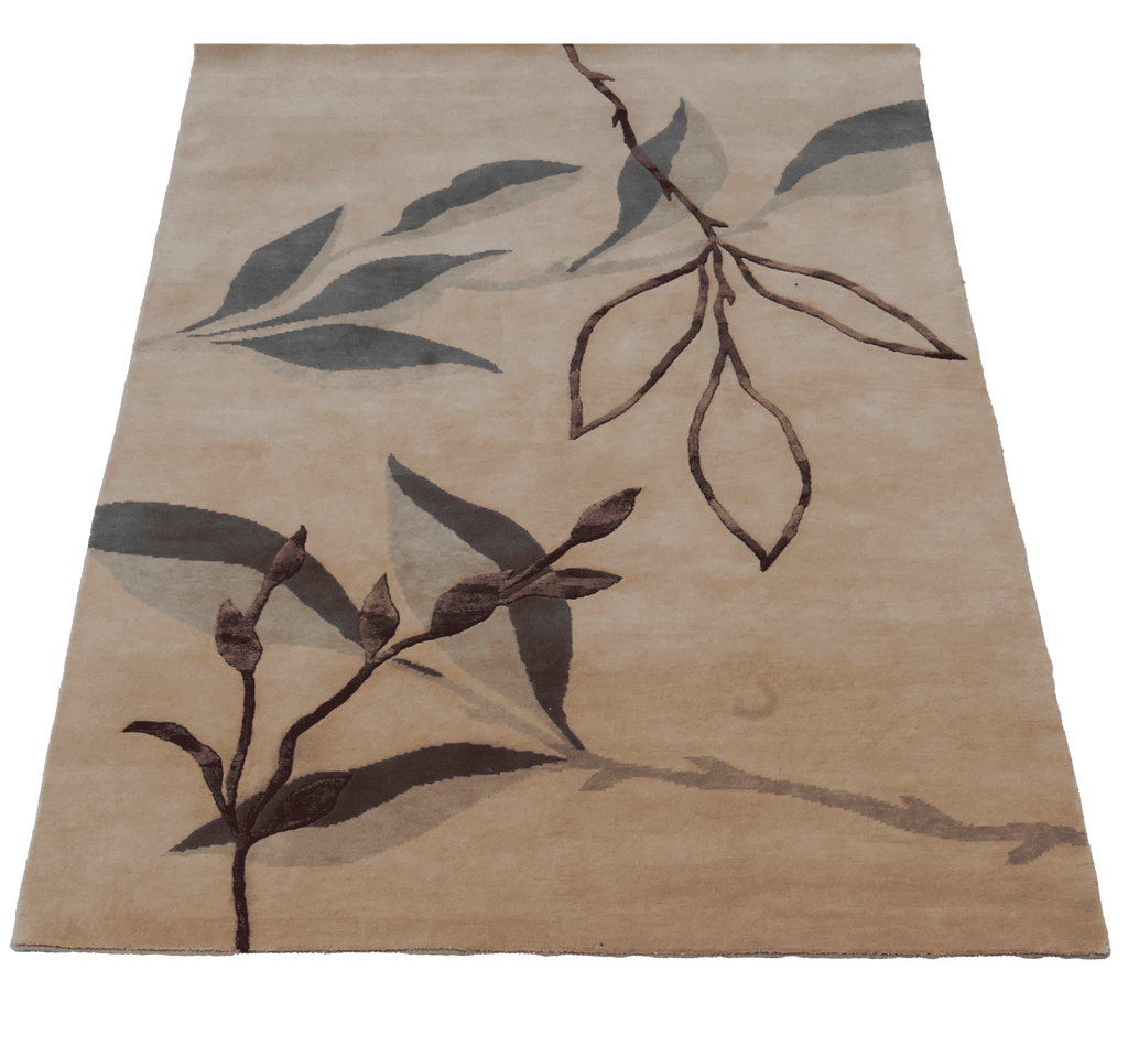 Adler – Beige & Brown Hand-Knotted Wool & Silk Carpet