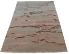 Bell – Beige & Rust Hand-Knotted Wool & Silk Carpet