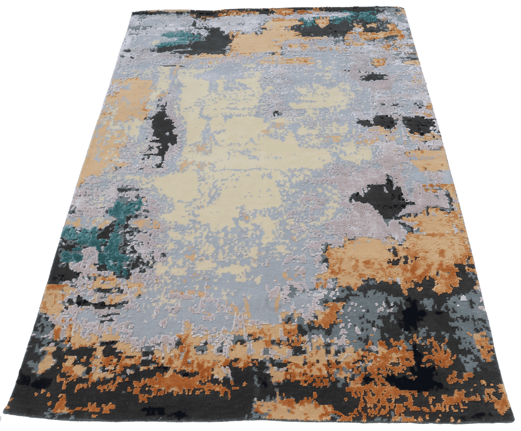 Dutch – Multi-colored Hand-Knotted Wool & Silk Carpet