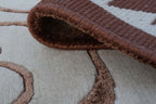Brilliance – Beige & Dark Brown Hand-Knotted Wool & Silk Carpet