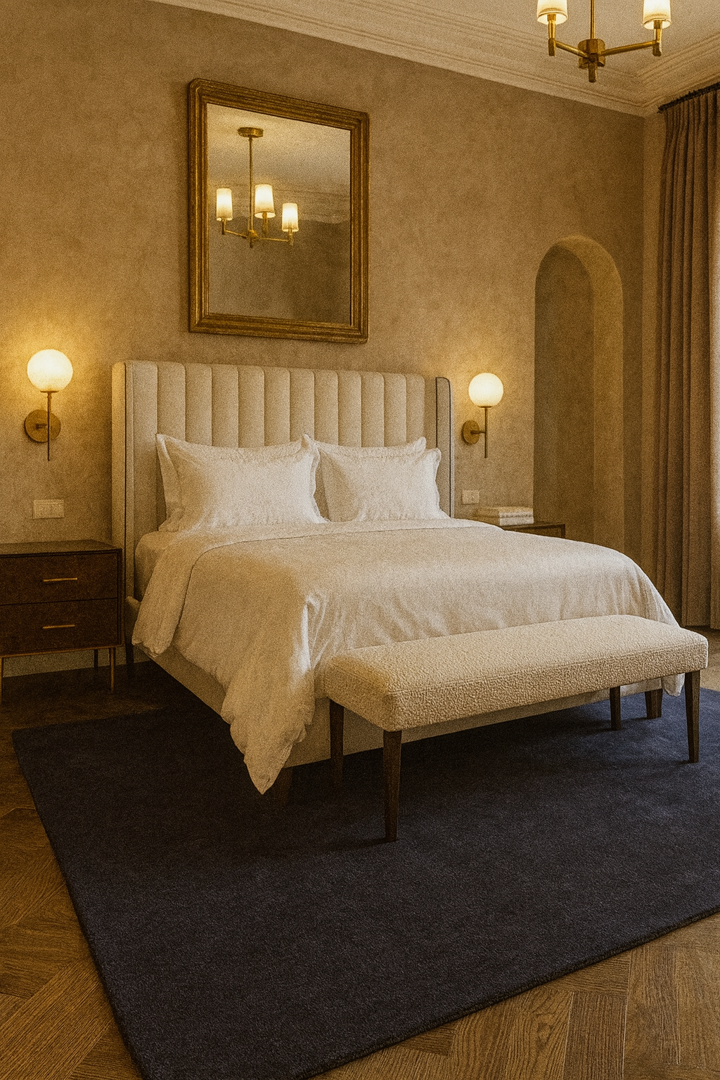 Solid – Dark Blue Hand-Tufted Wool Carpet