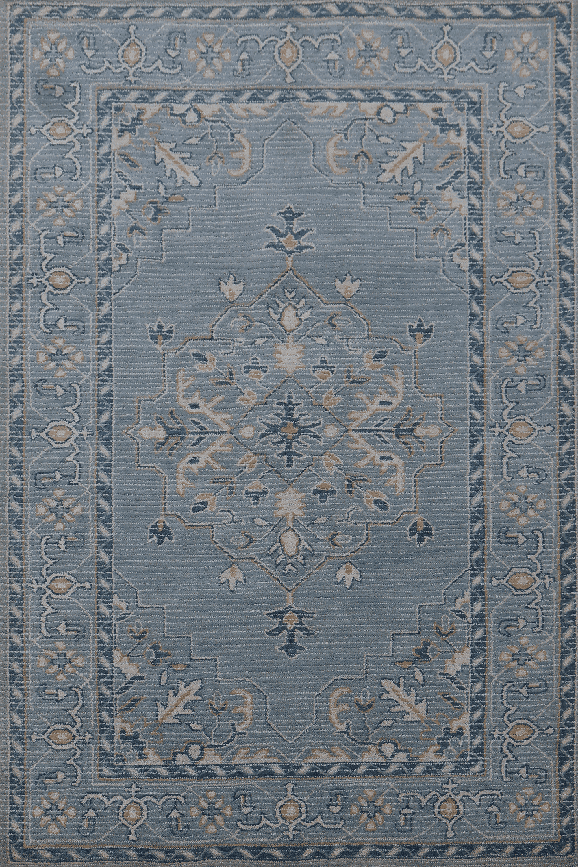 Zaki – Blue Hand-Tufted Wool Carpet
