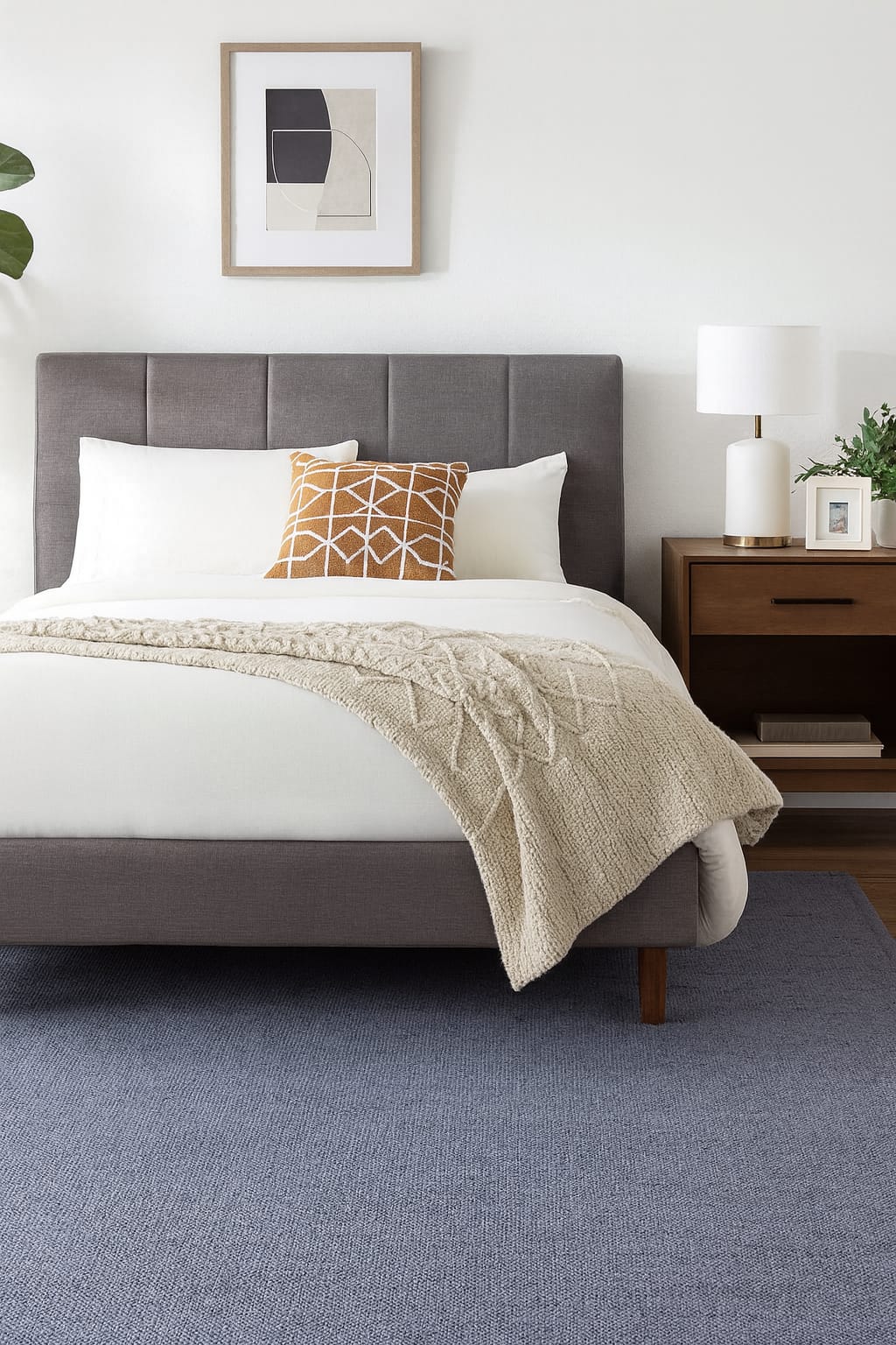 Solid – Dark Blue Hand-Tufted Wool Carpet