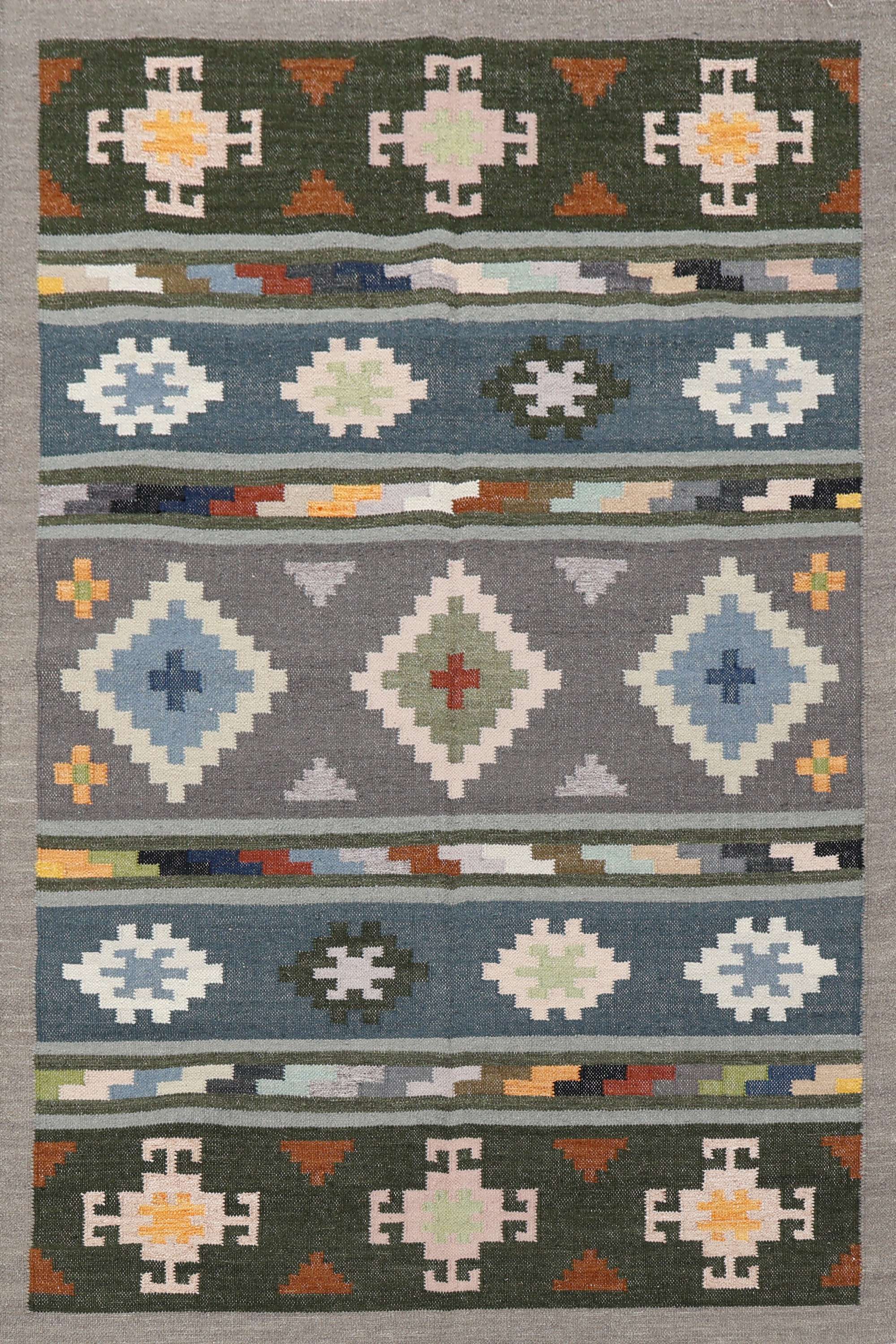 Arf – Multicolor Wool Dhurrie Carpet