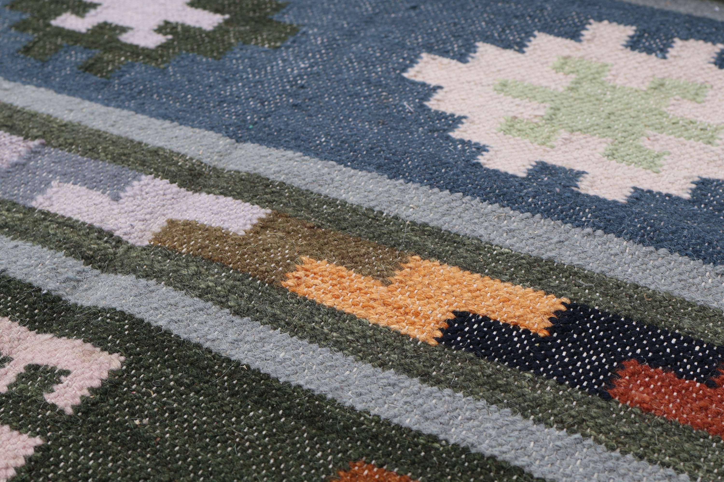 Arf – Multicolor Wool Dhurrie Carpet