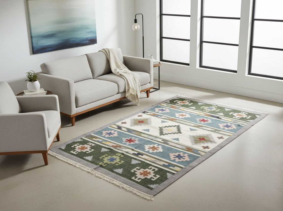 Fiq – Multicolor Wool Dhurrie Carpet