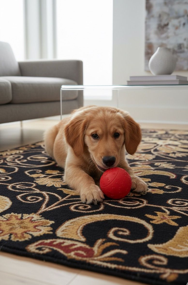 Harf – Black Hand-Tufted Carpet