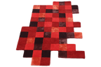 Blocks Red – Red & Maroon Hand-Tufted Wool & Silk Carpet